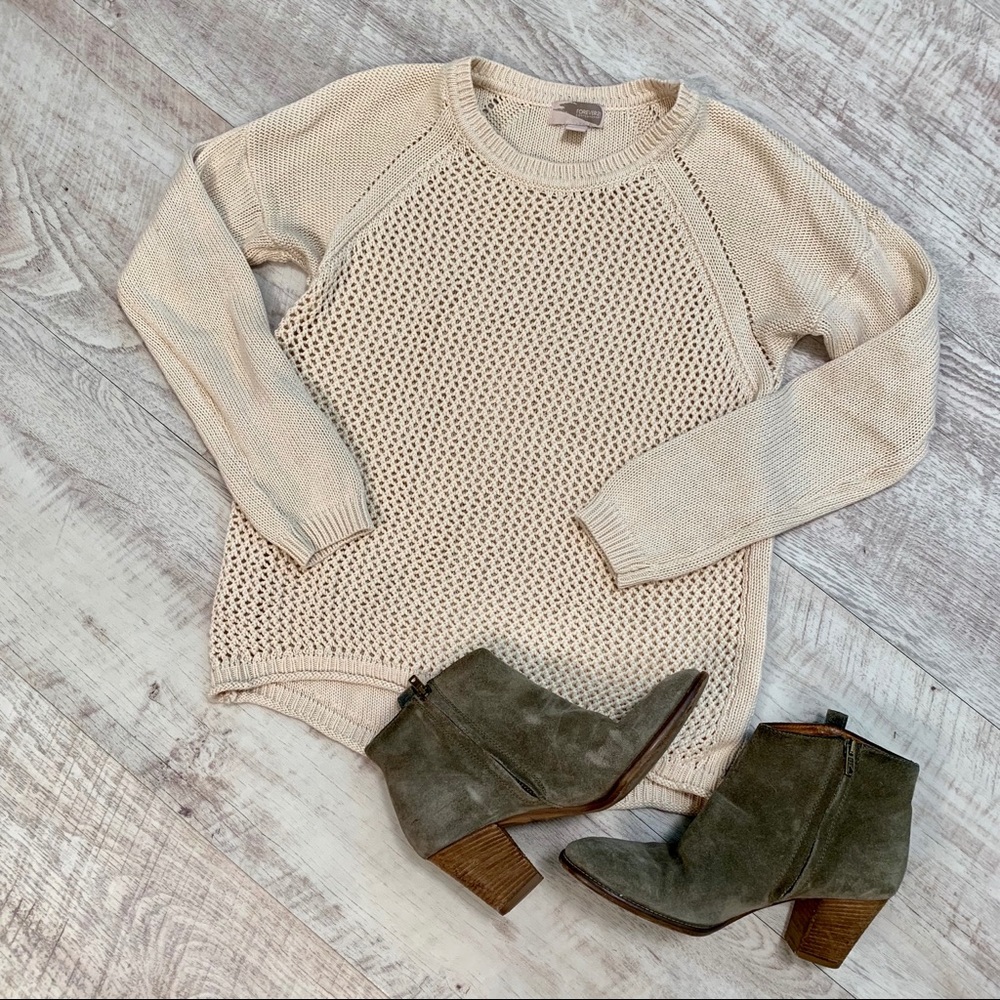 F21 Open-Knit Front Sweater
